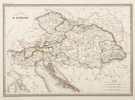 Empire D'Austriche - Antique Map from 1850