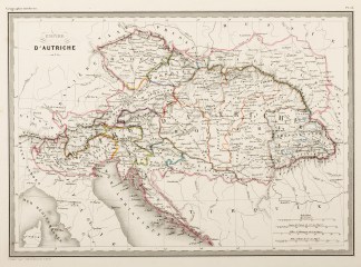 Empire D'Austriche - Antique Map from 1850