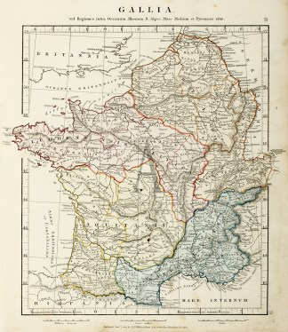 Gallia - Antique Map from 1841
