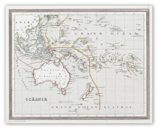 Oceanie - Antique Map from 1837