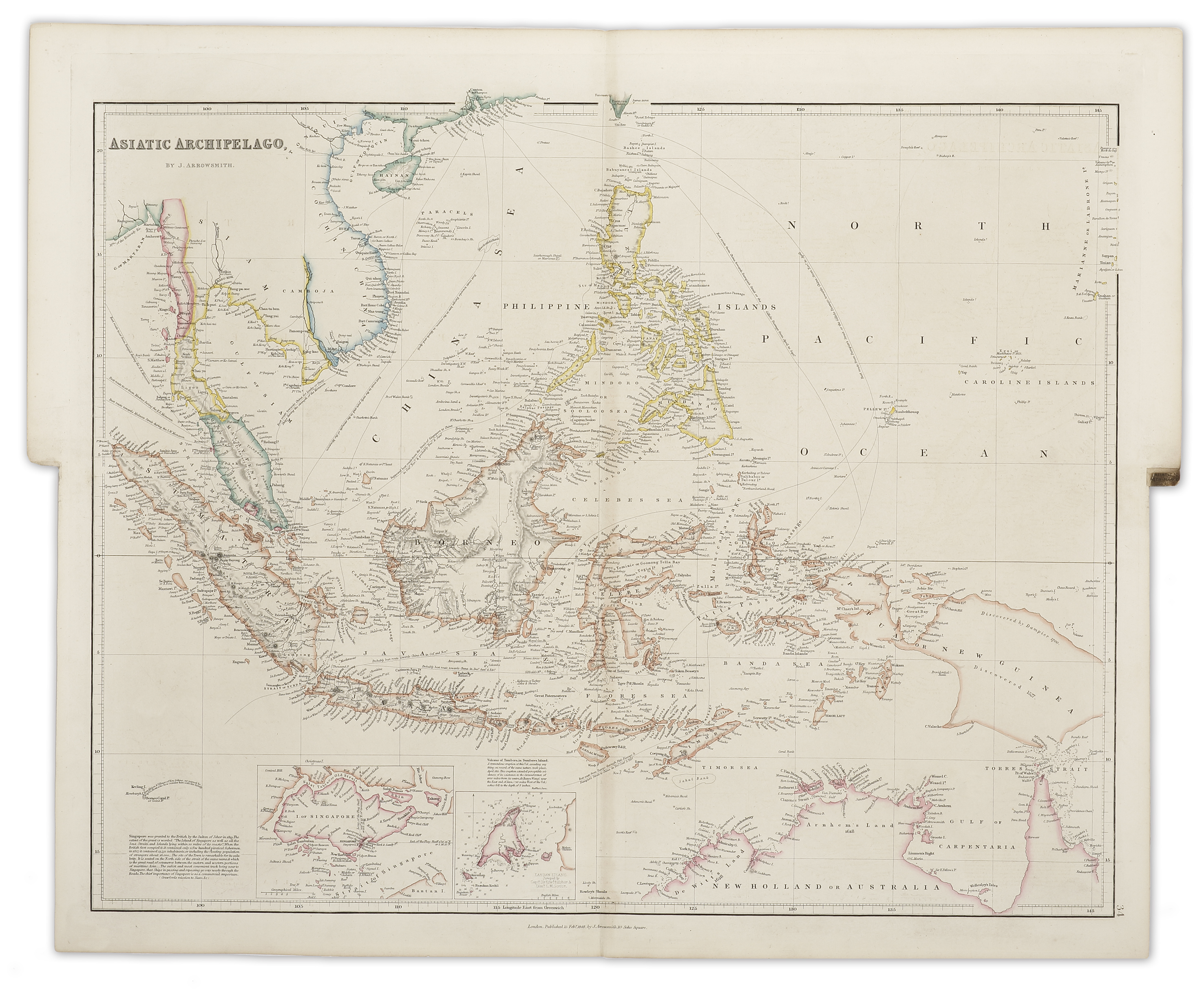 Asiatic Archipelago. - Antique Print from 1848