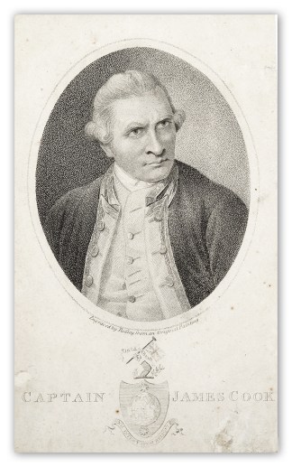 Captain James Cook - Antique Print from 1803