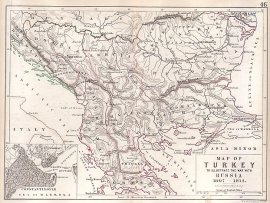 Map of Turkey to Illustrated the War with Russia 1807-1812.