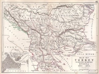 Map of Turkey to Illustrated the War wit… MIDDLE EAST
