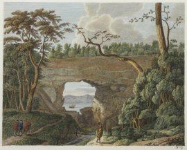 [A view of a perforated rock in Tolaga Bay in New Zealand].