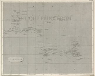 Polynesia - Antique Map from 1835