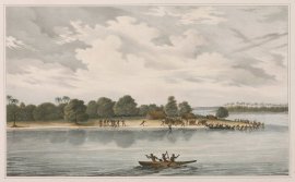 Enlevement du Canot de L'Astrolabe par les Naturels de Tonga Tabou