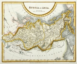 Russia in Asia - Antique Map from 1827