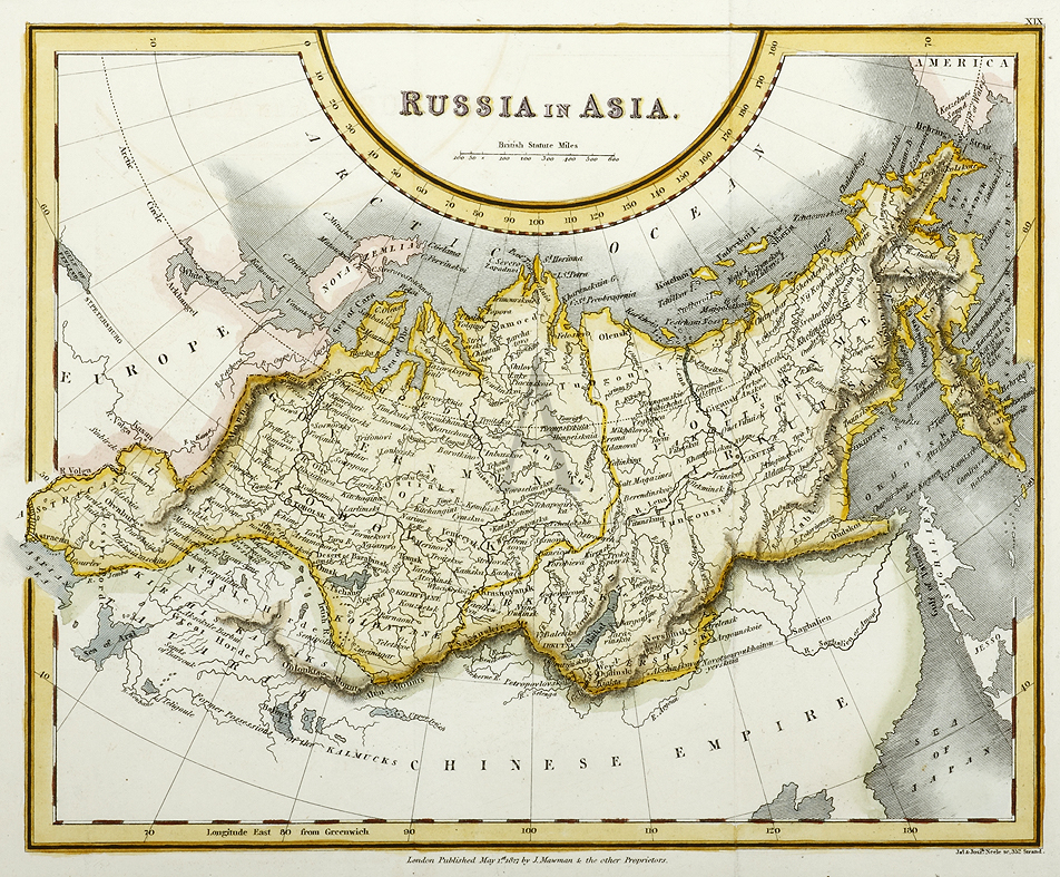 Russia in Asia - Antique Print from 1827