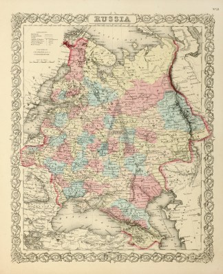 Russia - Antique Map from 1855