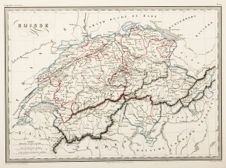 Suisse - Antique Map from 1850