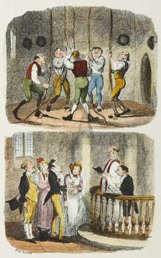 Ringing a peal and Ringing a belle Comical