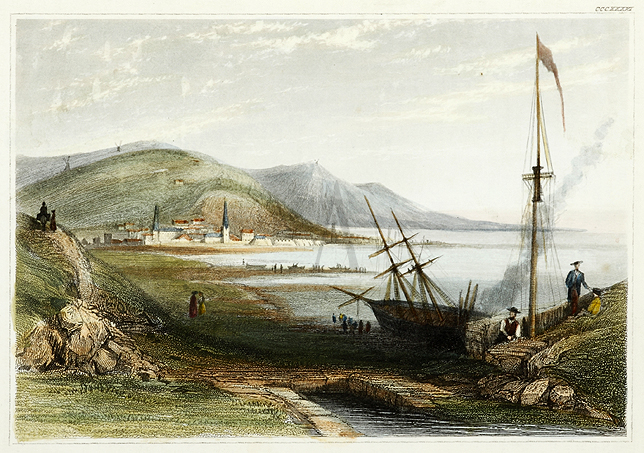 Hobart Town - Antique Print from 1872