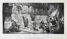 The Benediction. - Antique Print from 1881