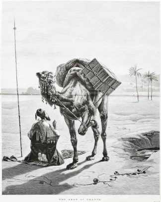 The Arab at Prayer - Antique Print from 1876