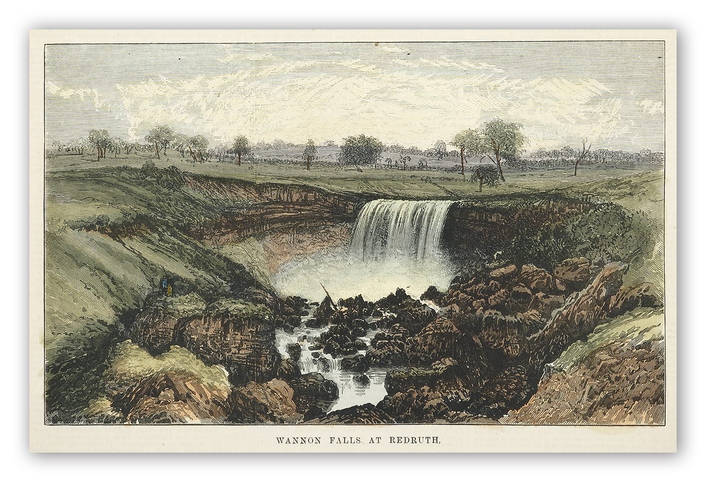 Wannon Falls at Redruth. - Antique View from 1876