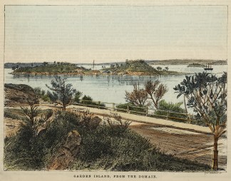 Garden Island, from the Domain. Sydney