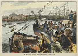 The Melbourne Regatta: A Sketch from the Umpire's Boat.