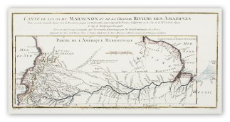 Carte du Cours du Maragnon ou de la Gran… South America