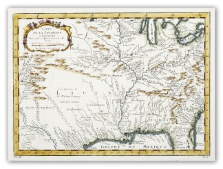 Carte de la Louisiane et Pays Voisins… United States