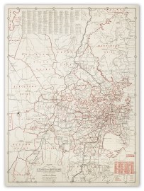 General Map of Sydney and Environs showing Localities, Railways, Tramways, and Principal Roads.