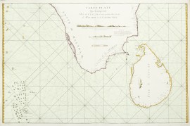 [ASIA-CEYLON] Carte Plate qui Comprend L'Isle de Ceylan, et une Partie des Cotes de Malabar et de Coromandel.