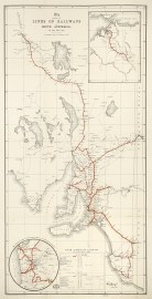 Map Showing the Lines of Railways in South Australia, On June 30th, 1893.