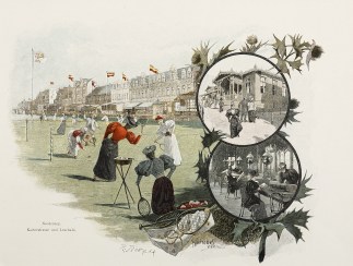 Norderney. Kaiserstrasse und Leschalle. Germany