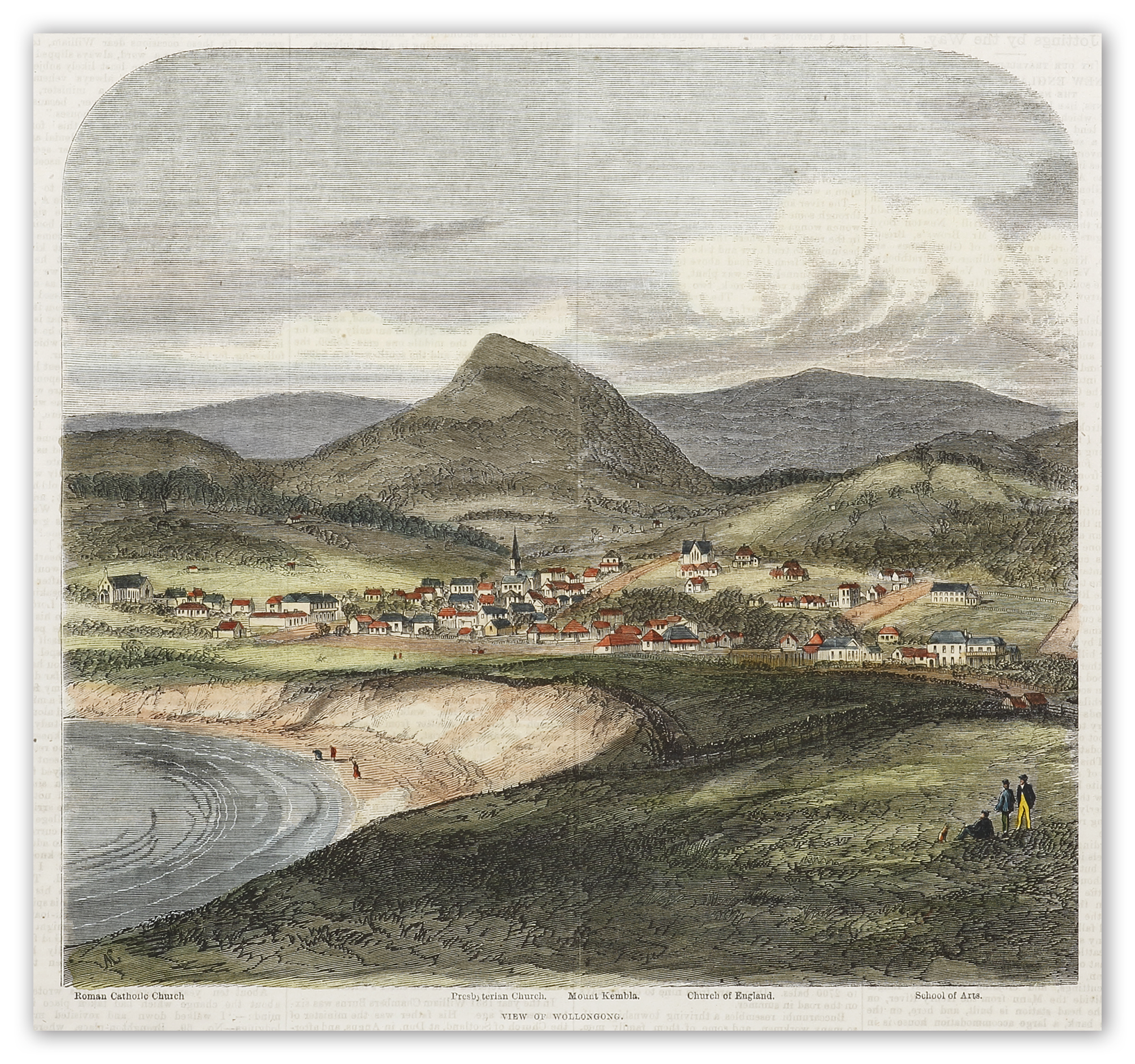 View of Wollongong. - Antique View from 1871