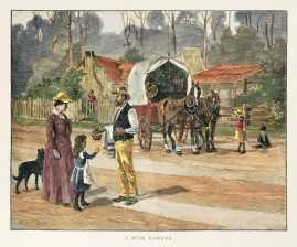 A Bush Hawker. - Antique View from 1886