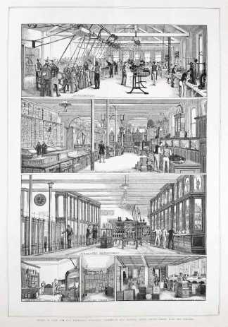 Messrs. P. Falk and Co.'s Wholesale Jewellery and Factory, Little Collins-Street East.-The Interior. - Antique View from 1884