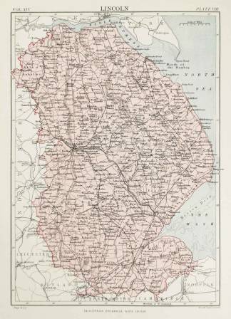 Lincoln - Antique Map from 1903