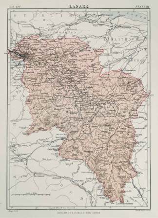 Lanark - Antique Map from 1903