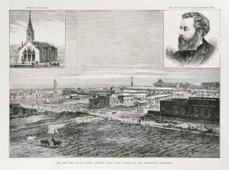 The New City of La Plate, Buenos Ayres, the Capital of the Argentine Republic. - Antique View from 1884
