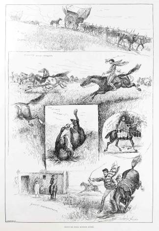 Sketches from Buenos Ayres. - Antique Print from 1890