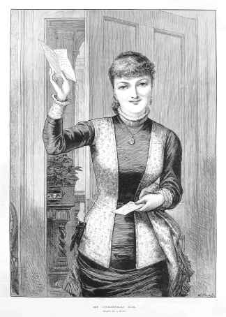 My Christmas box. - Antique Print from 1879