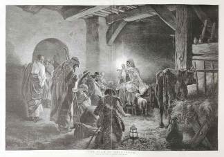 "The Star of Bethlehem." - Antique Print from 1889