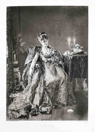 Deception. - Antique Print from 1883