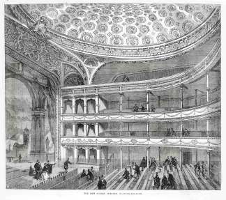 The New Surrey Theatre. Blackfriars-Road. - Antique View from 1866