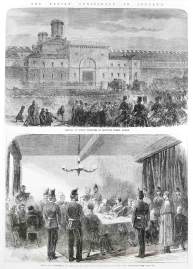 The Fenian Conspiracy in Ireland: Arrival of Fenian prisoners at Mountjoy prison, Dublin