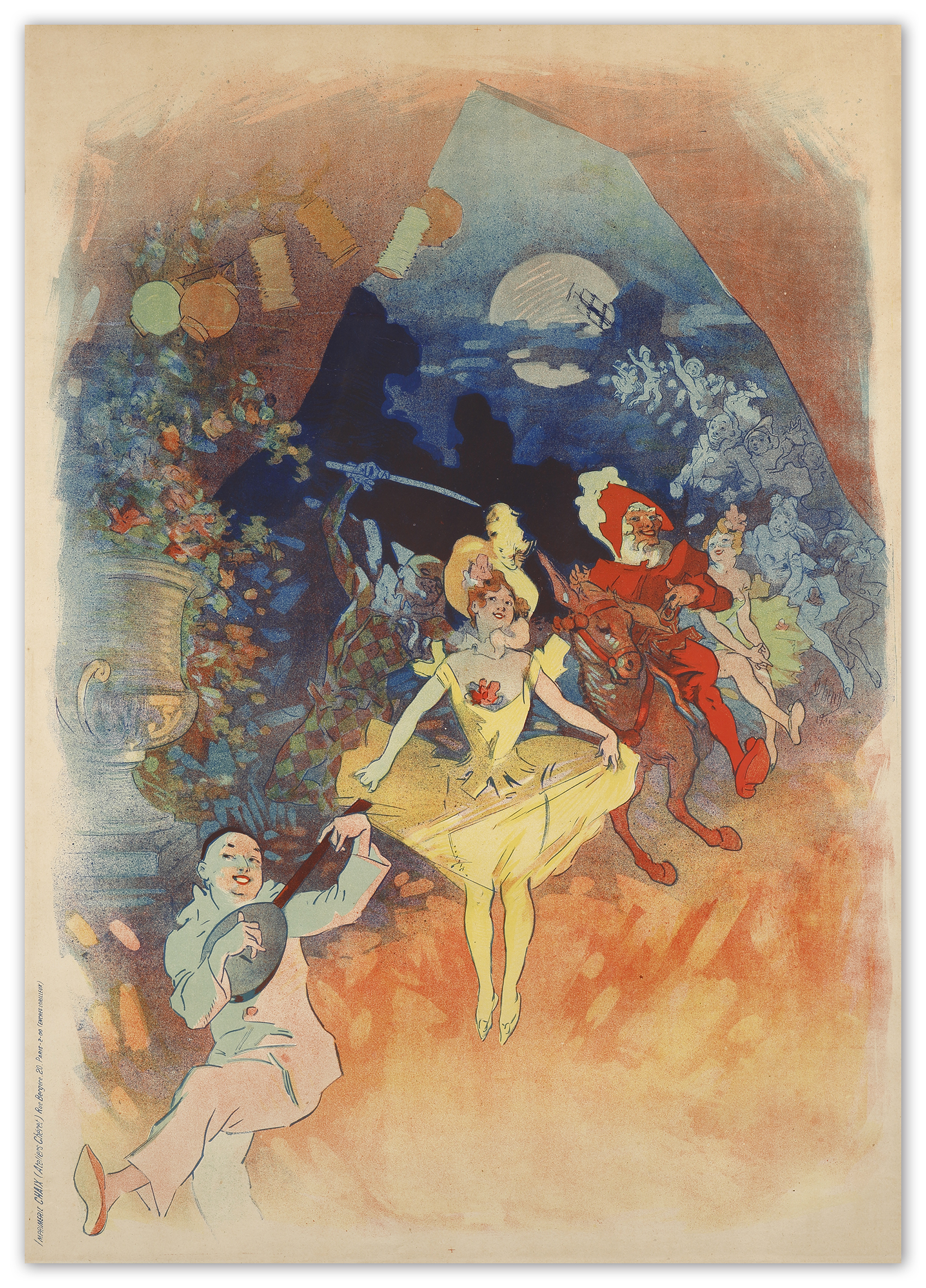 [Wall size poster] Musée Grevin, Théatre les Fantoches de John Hewelt - Antique Print from 1900