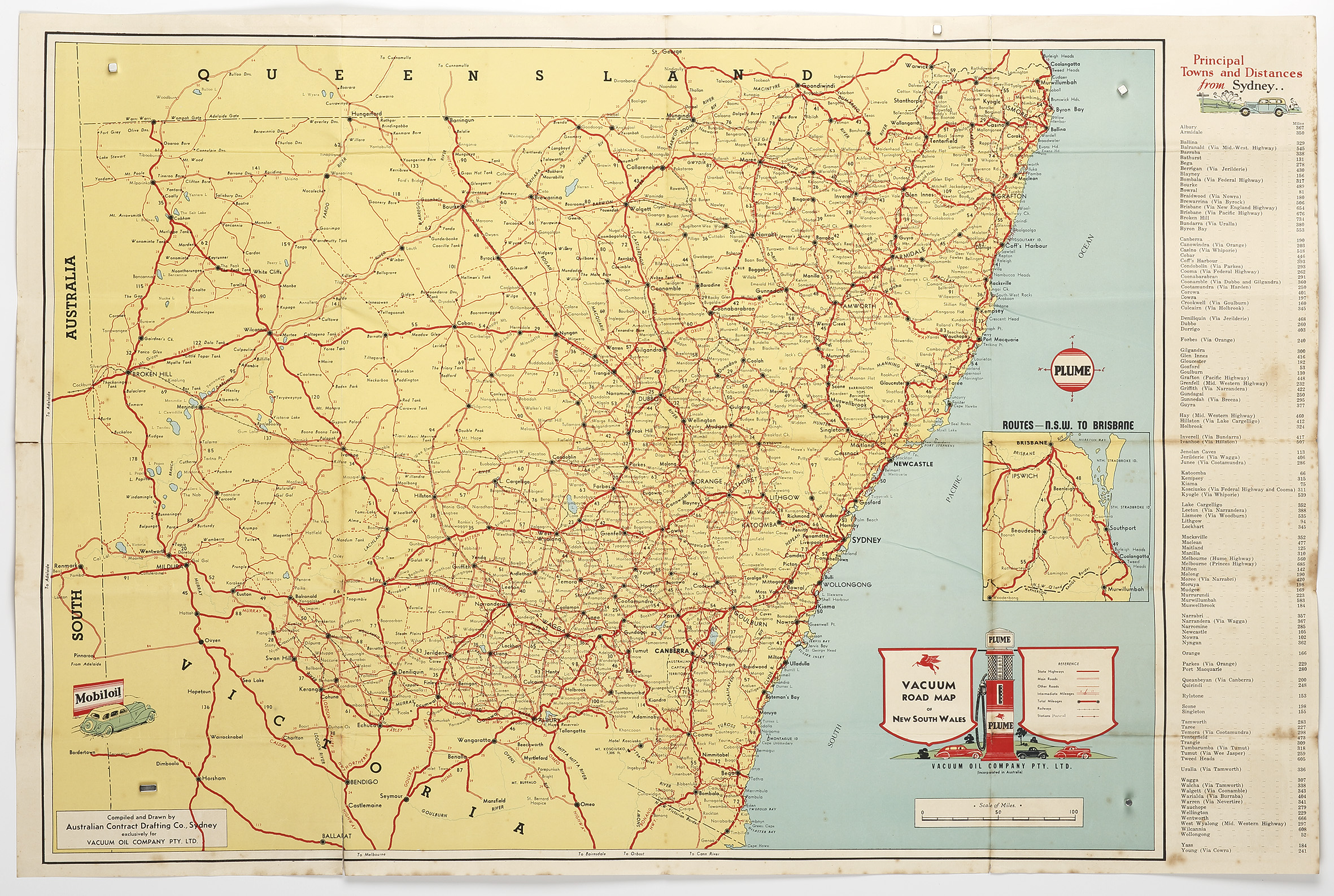 Vacuum Road Map New South Wales Antique Print Map Room — free download