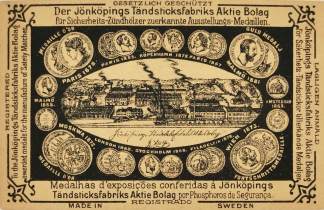 Medalhas d'exposição conferidas à Jönköping - Antique Print from 1900