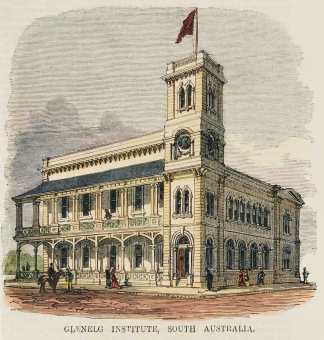 Glenelg Institute, South Australia. - Antique View from 1877