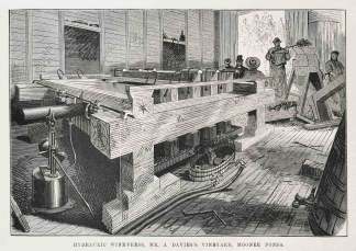 Hydraulic Wine-Press, Mr. J.Davies's Vineyard, Moonee Ponds. - Antique View from 1877