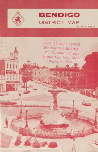 RAC Bendigo district map - Vintage Map from 1972