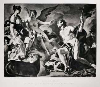 Juno, Iris and Io. - Antique Print from 1895