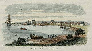 Port Adelaide in 1844. Adelaide