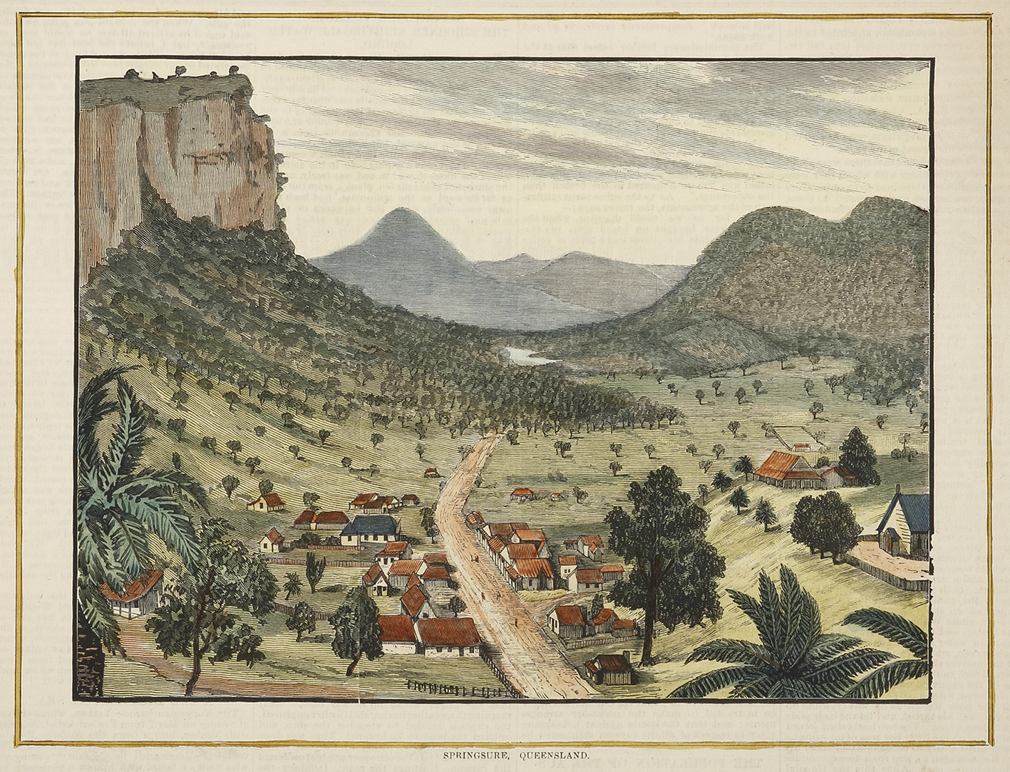 Springsure, Queensland. Antique Print Map Room