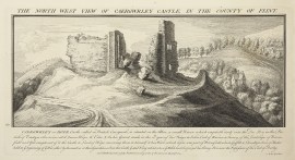 The north west view of Caergwrley Castle, in the county of Flint